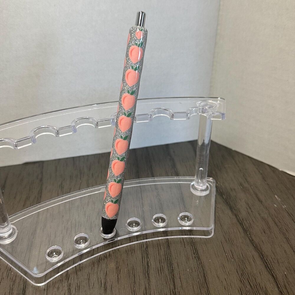 Glitter peach Inkjoy Personalized Pens, Refillable gel pens, Vinyl Wrap, Customi